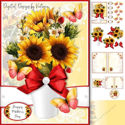 Beautiful Vase of Flowers 7x5 Mini Kit 5