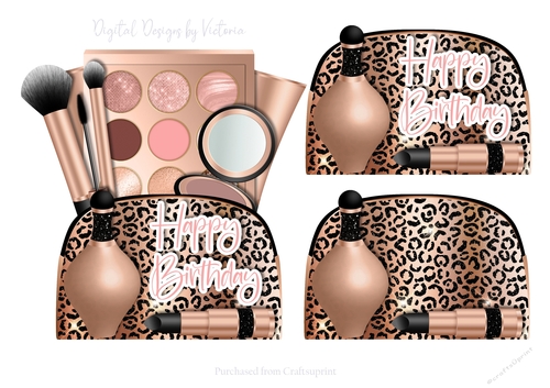Makeup Bag Black and Pink