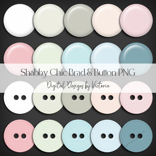 Shabby Chic Brad and Buttons PNG