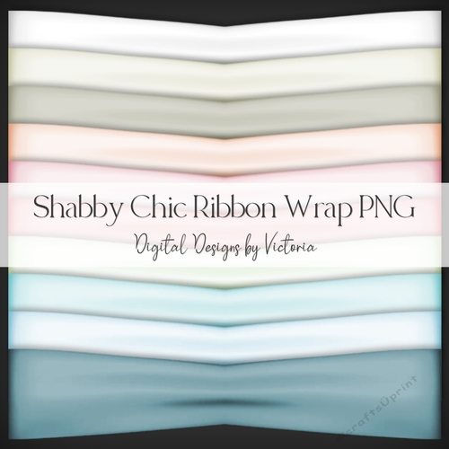 Shabby Chic Ribbon Wrap PNG