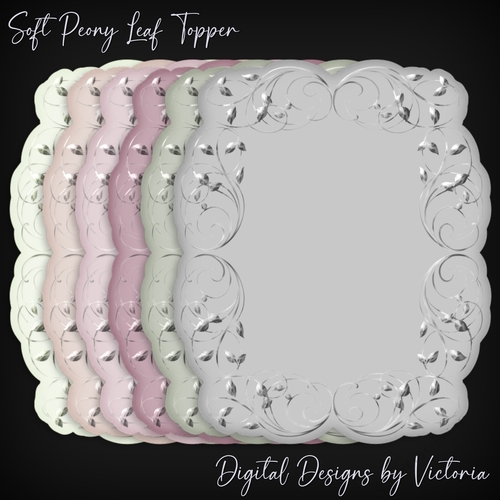 Soft Peony Leaf Topper