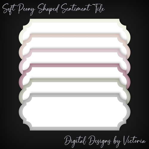 Soft Peony Shaped Sentiment Tile
