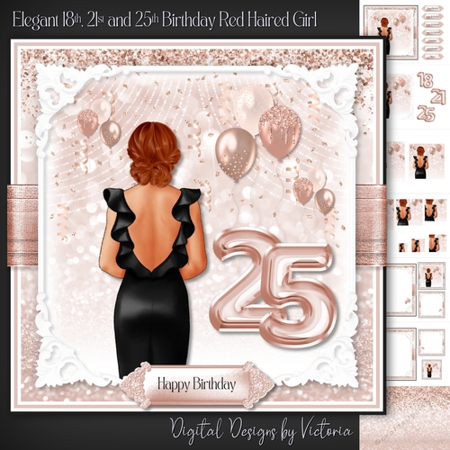 Elegant 18th, 21st and 25th Birthday Red Haired Girl