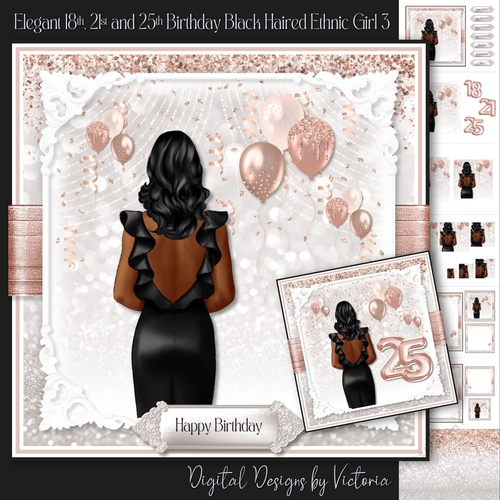 Elegant 18th, 21st and 25th Birthday Black Haired Ethnic Girl 3