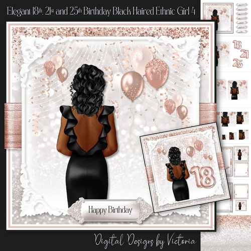 Elegant 18th, 21st and 25th Birthday Black Haired Ethnic Girl 4