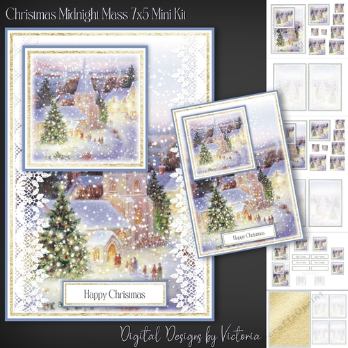 Christmas Midnight Mass 7x5 Mini Kit