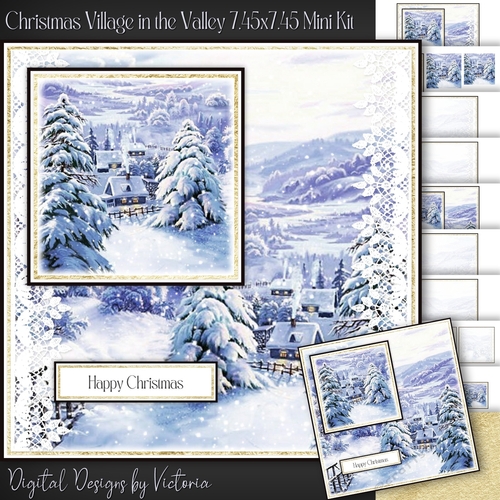 Christmas Village in the Valley 7.45x7.45 Mini Kit