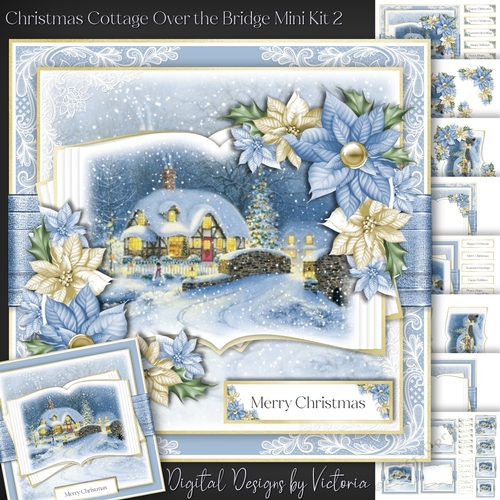 Christmas Cottage Over the Bridge Mini Kit 2