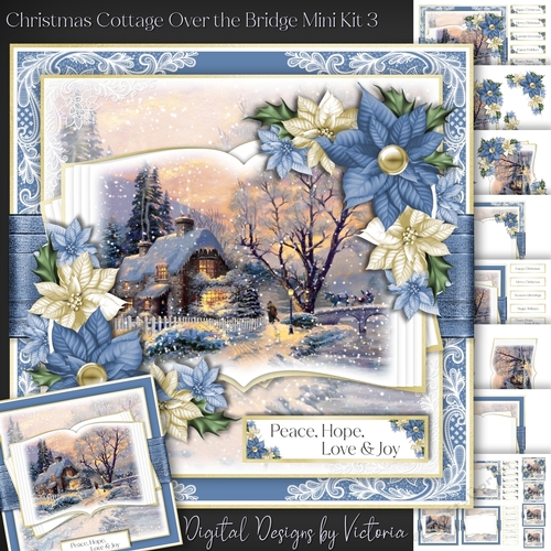 Christmas Cottage Over the Bridge Mini Kit 3