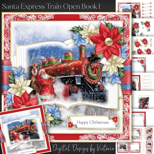 Santa Express Train Open Book 1