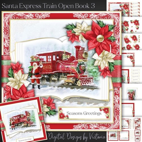 Santa Express Train Open Book 3