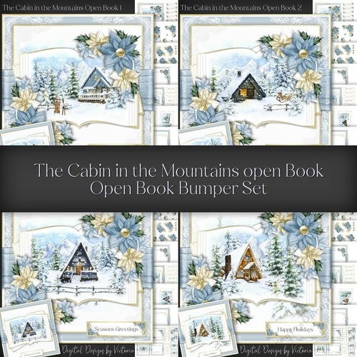 The Cabin in the Mountains Open Book Bumper Set