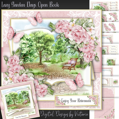 Lazy Garden Days Open Book