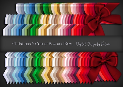 Christmas 6 Bow PNG