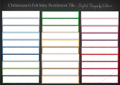 Christmas 6 Felt Inlay Sentiment Tile
