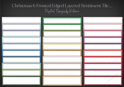Christmas 6 Frosted Edge Layered Sentiment Tile