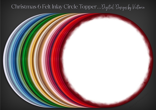 Christmas 6 Felt Inlay CircleTopper