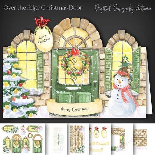 Over the Edge Christmas Door