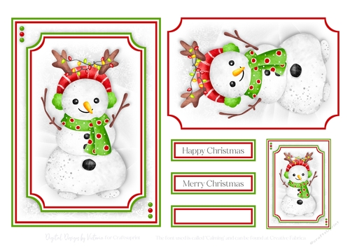 Happy Snowman 7x5 Topper 6