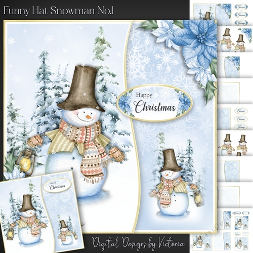 Funny Hat Snowman No.1