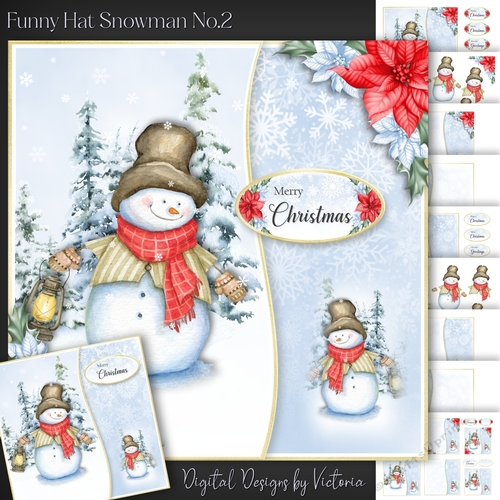 Funny Hat Snowman No.2