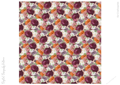 Autumn Flora 8x8 Digital Paper No.2