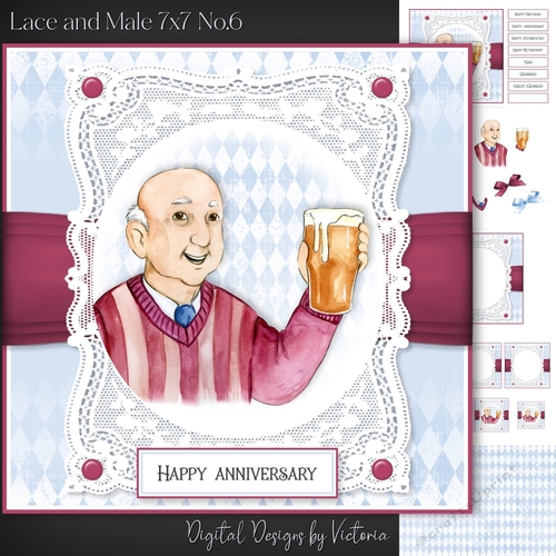 Lace and Male 7x7 No.6