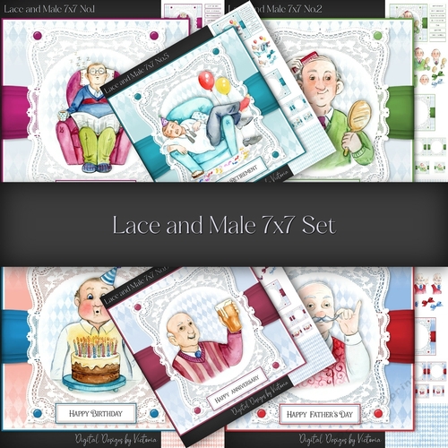 Lace and Male 7x7 Set