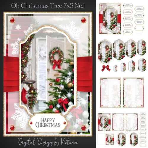 Oh Christmas Tree 7x5 inch No.1