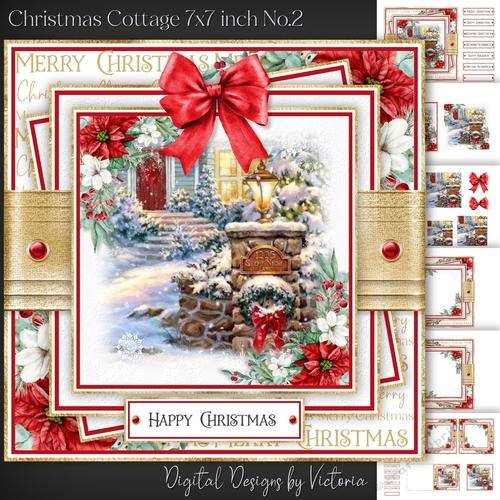 Christmas Cottage 7x7 inch No.2
