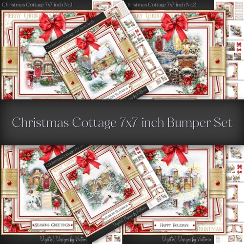 Christmas Cottage 7x7 inch Bumper Set