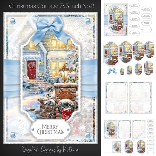 Christmas Cottage 7x5 inch No.2