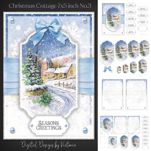 Christmas Cottage 7x5 inch No.3