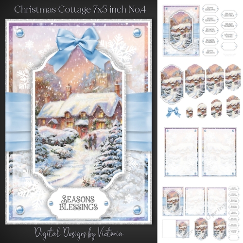 Christmas Cottage 7x5 inch No.4