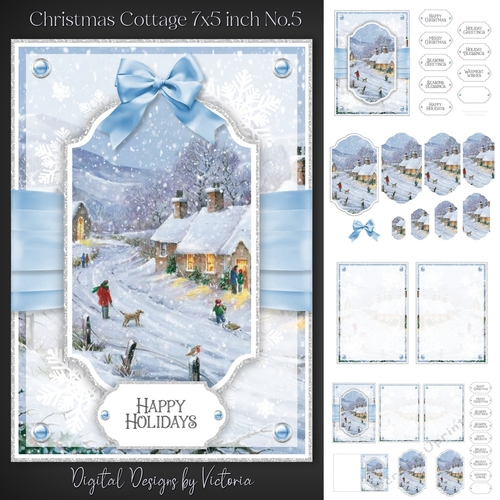 Christmas Cottage 7x5 inch No.5