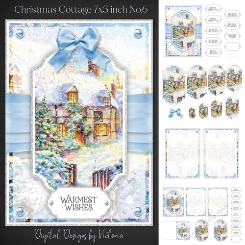 Christmas Cottage 7x5 inch No.6