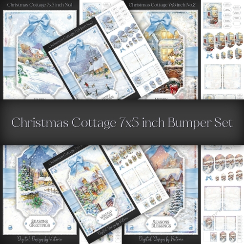 Christmas Cottage 7x5 inch Bumper Set