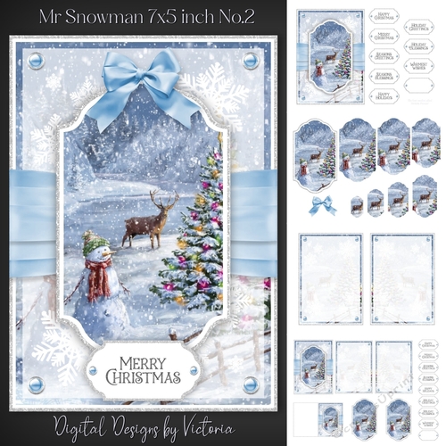 Mr Snowman 7x5 inch No.2