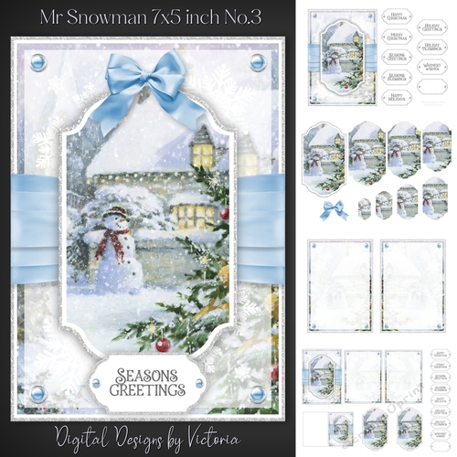 Mr Snowman 7x5 inch No.3