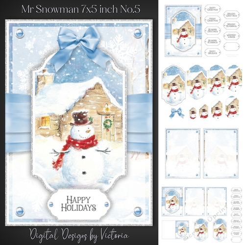 Mr Snowman 7x5 inch No.5