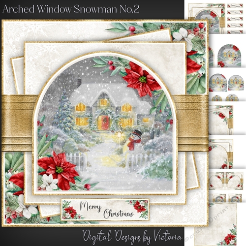 Arched Window Snowman No.2