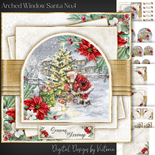 Arched Window Santa No.4