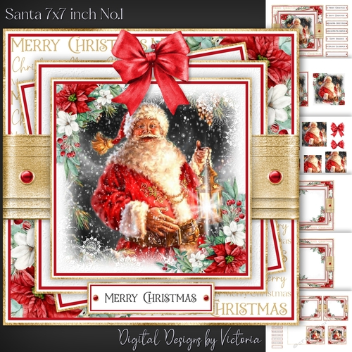 Santa 7x7 inch No.1