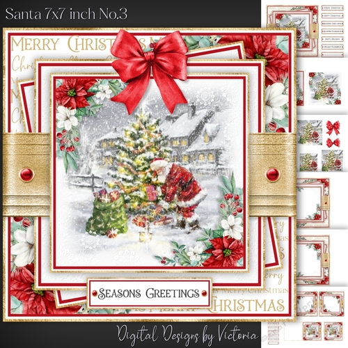 Santa 7x7 inch No.3