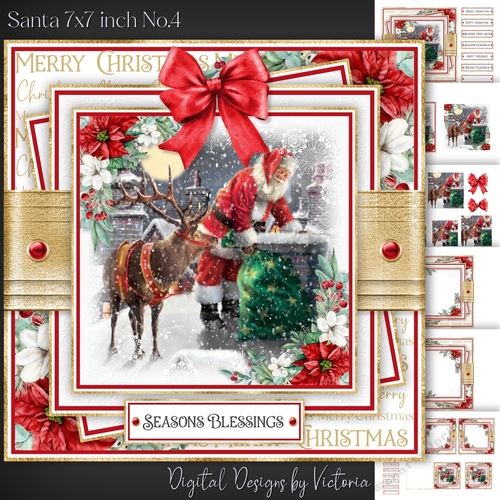 Santa 7x7 inch No.4