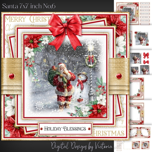 Santa 7x7 inch No.6