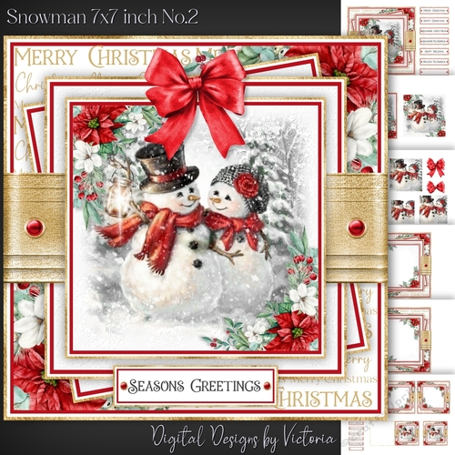 Snowman 7x7 inch No.2