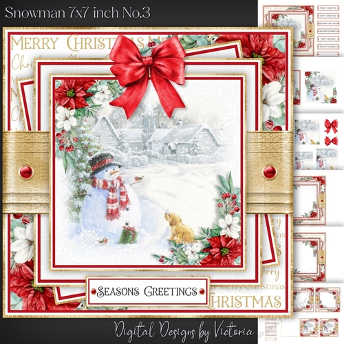 Snowman 7x7 inch No.3