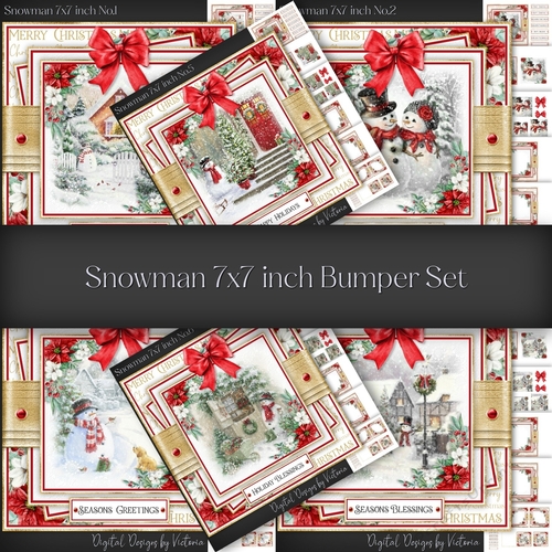 Snowman 7x7 inch Bumper Set
