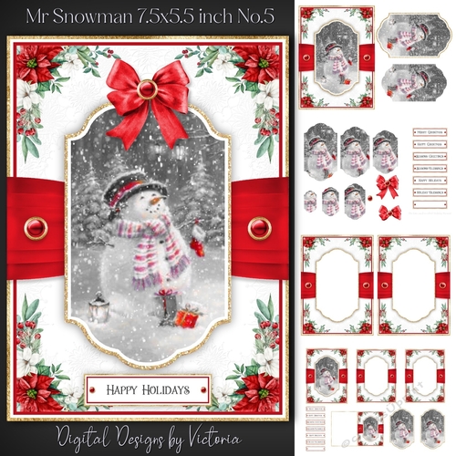 Mr Snowman 7.5x5.5 inch No.5